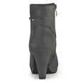 thumbnail image 2 of Unique Bargains Women's Zip Round Toe Heel Ankle Boots, 2 of 8