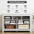 thumbnail image 4 of White Dresser for Bedroom, Modern Farmhouse Style 7 Drawer Double Dresser with Vintage Gold Antique Pulls, Dresser and Chest of Drawers, Hallway 7 Drawer Dresser, Antique White, 4 of 16