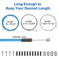 thumbnail image 2 of Bicycle Shift Cable Housing Set Bicycle Gear Shifter Transmission Cable, Blue, 2 of 7