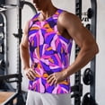 thumbnail image 5 of Cauagu Tropics Leaf Print Men's Sleeveless Muscle Shirts,Tank Tops Quick Dry Workout Tank Top Gym Muscle Tee Fitness Bodybuilding T Shirt for Men-X-Large, 5 of 7