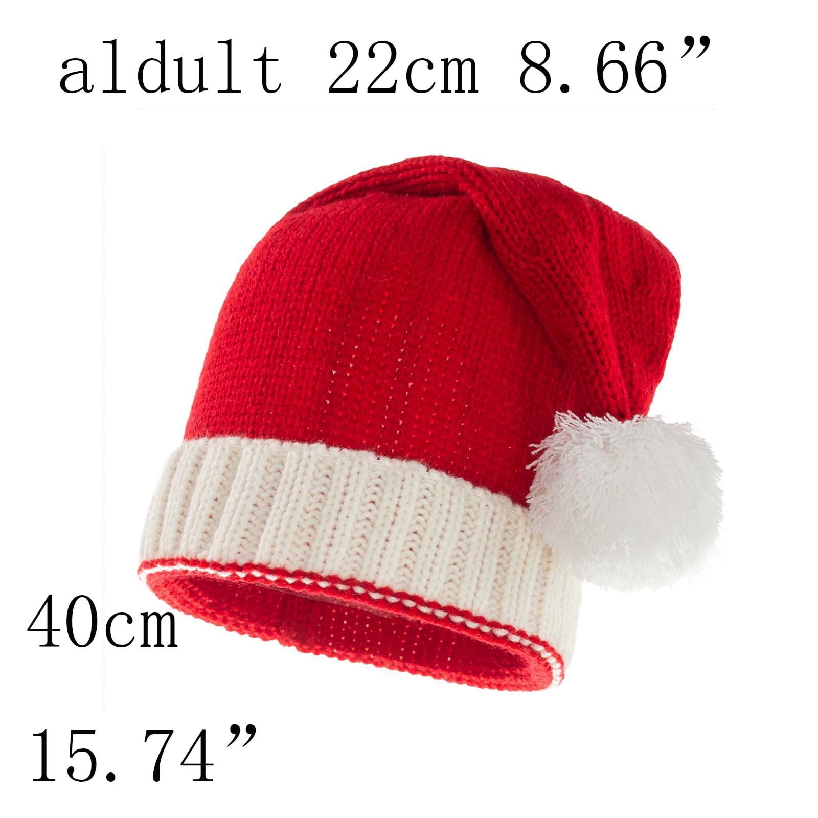 Chapeau Père Noël Adulte Enfant - Bonnet Velours Rouge - Unisexe - Cadeau Noël