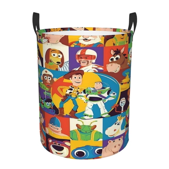 Toy Story Circular Hamper Laundry Basket Dirty Clothes Basket Storage Basket For Home Bathroom Medium