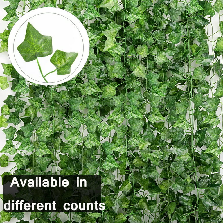 1/2/3/4/6/12Pcs 2.2 Meters Fake Ivy/Vines Leaves Artificial Ivy/Vines  Garland Greenery Garlands Fake Hanging Plant Vine for Bedroom Wall Decor  Wedding Party Room Jungle Theme Party
