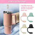 thumbnail image 2 of IC ICLOVER 4-Pack Silicone Cute Sun Hat Straw Covers Compatible with Stanley Cups, Dustproof Straw Caps for 30 oz &40 oz Tumblers and Water Bottles, 2 of 7