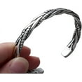 thumbnail image 6 of YooGuoGuo 925 Sterling Silver Bangle for Men, Vintage Open Bracelet,Thai Handmade Retro Twisted Braided Open Cuff Bracelet, 6 of 7