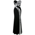thumbnail image 1 of Angel-fashions Robe de Soirée Classique Sans Bretelles en Tricot Noir et Blanc pour Femmes, 1 of 7