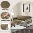 thumbnail image 6 of Sanmadrola Sofa Cover 100% Waterproof Couch Slipcovers Washable Non-Slip Furniture Protector with Pockets/Elastic Straps/Silicone Backing for Kids Pets Dogs, Taupe, Oversized Sofa (Four-couch Sofa), 6 of 9