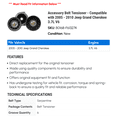 thumbnail image 2 of Accessory Belt Tensioner - Compatible with 2005 - 2010 Jeep Grand Cherokee 3.7L V6 2006 2007 2008 2009, 2 of 2