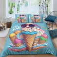 thumbnail image 1 of 3D Ice Cream Printed Comforter Cover Set Children Adult Unique Design Bedding Set Bedroom Decor,Full (80"x90"), 1 of 5