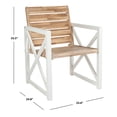 thumbnail image 5 of SAFAVIEH Outdoor Collection Irina Arm Chair White/Oak, 5 of 7