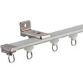 thumbnail image 1 of Ultra-thin Curtain Track(3ft - 30ft) - Ceiling or Wall mount Curtain Track System Room Divider, Sliding Curtain Rail for Privacy Living room Bedroom (Color : White-wall-A, Size : 10ft(2 * 5ft)), 1 of 1