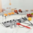 thumbnail image 6 of 14-Slot Stainless Steel Chicken Leg Rack with Drip Tray for Grill & Oven, 6 of 8