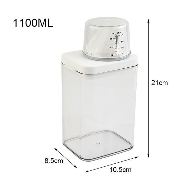 Plastic Laundry Washing Up Powder Container Soap Detergents Storage Box