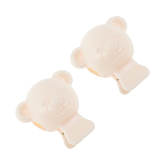 Unique Bargains 2Pcs Lightweight Bears-Shaped Toothbrush Covers for Travel Plastic Transparent White