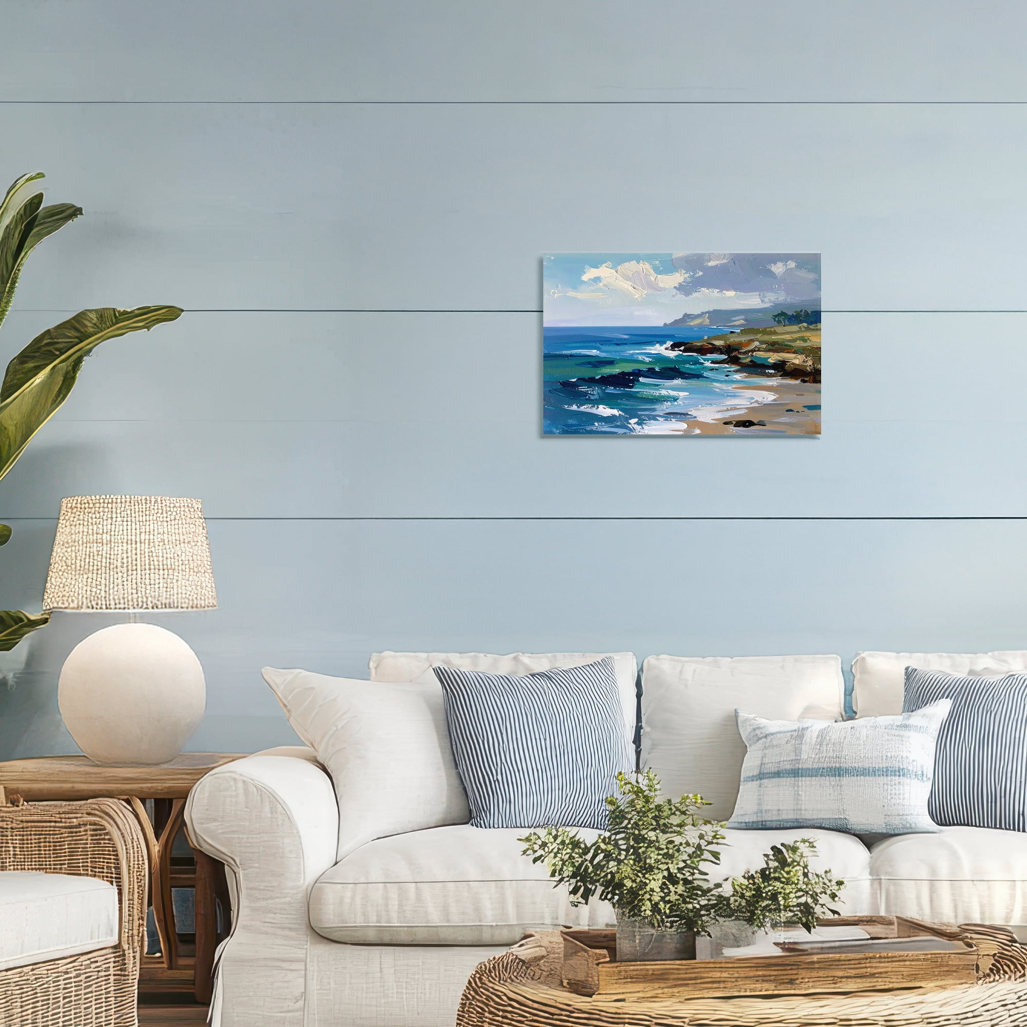 Stupell Industries Sky To Sea Impression Canvas Wall Art, design by Alonza Saunders
