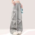 thumbnail image 4 of Women's Sweatpants Valentine's Day Bow Print Trendy Open Bottom Athletic Pants Casual Trousers With Pocket Grey XXL, 4 of 6
