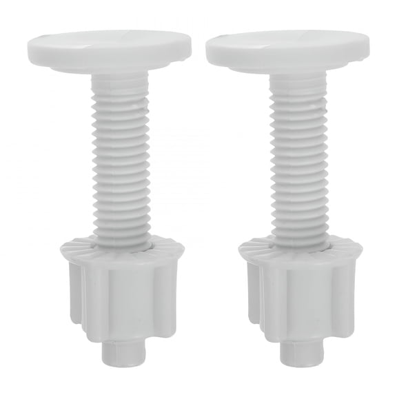 ZHZFKQ 8pcs Toilet Seat Screws, Universal White Plastic Replacement Hinge Bolts