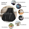 thumbnail image 4 of Fleece Blanket 50 by 60 Throw Blankets for Sofa Couch Bed Dark Grey Sofa Blanket 280GSM,Super Soft Cozy and Luxury Bed Blanket for All Season Throw(50"×60"), 4 of 6