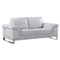thumbnail image 3 of Titan Furnishings Genuine Italian Leather Reclining Sofa and Loveseat in Gray, 3 of 6