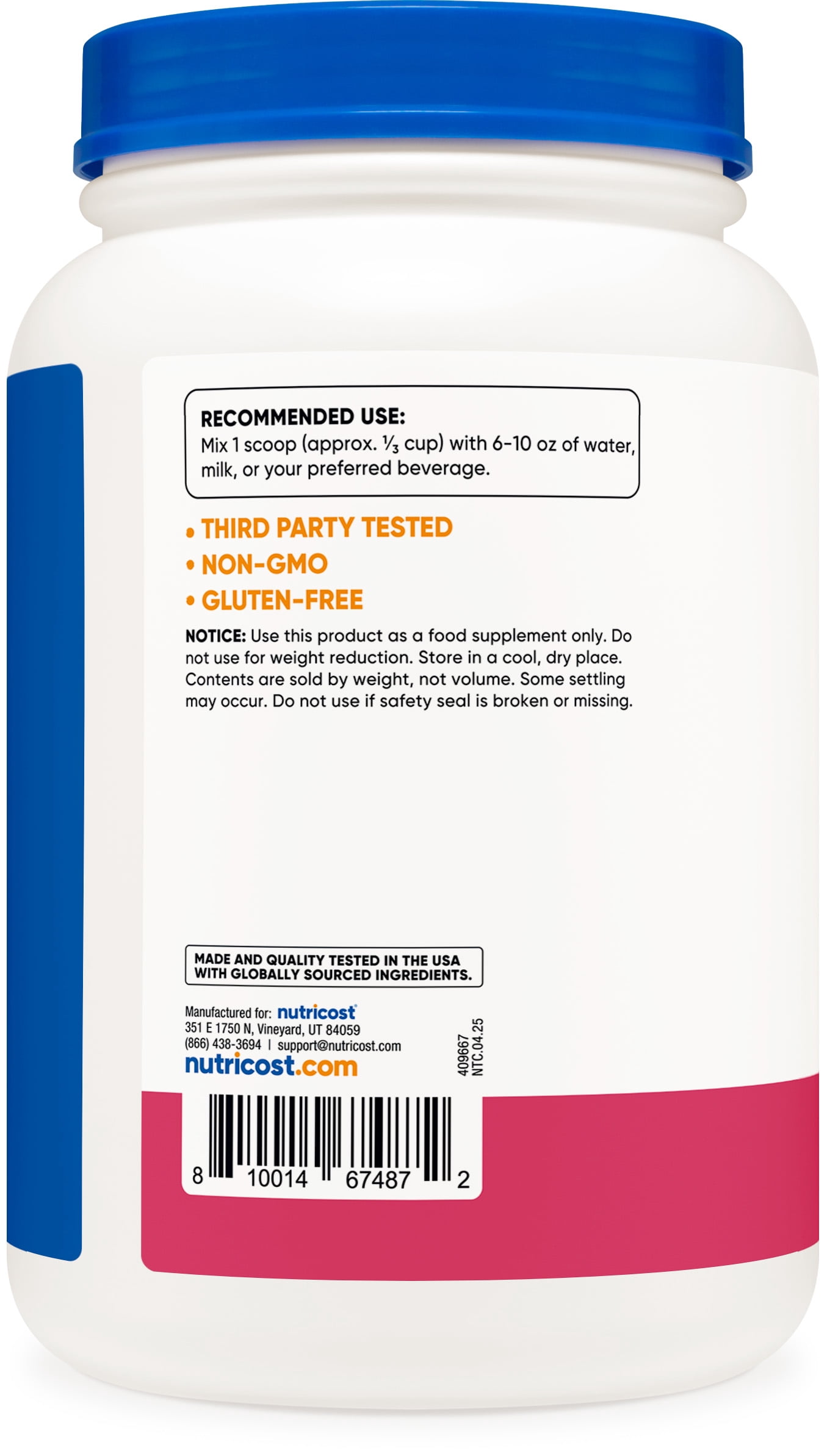 Nutricost Whey Protein Isolate Powder (Strawberry Acai, 2 Pounds)