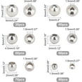 thumbnail image 5 of 330pcs 6 Sizes Stainless Steel Beads 2-7mm in Diameter Small Hole Rondelle Beads Stainless Steel Color Smooth Seamless Beads Round Spacer Beads for Jewelry Making Stopper Beads, 5 of 9