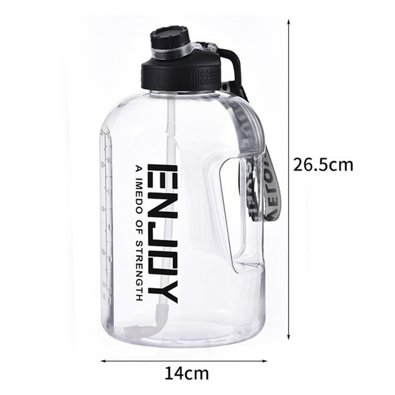 Hesroicy 1500/2300/3780ml Large Capacity Ergonomic Handgrip Water Bottle  Food Grade Leak-proof Lid Big Water Bottle for Outdoor 