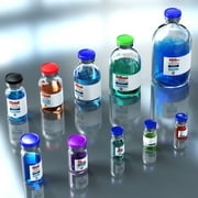 Sterile Empty Clear Vials with Self Healing Injection Port,with Flip Off Aluminum Cap,Sterile Package (1ml,10pcs)