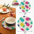thumbnail image 3 of Coolnut Colorful Pineapple Round Cotton Trivets Pot Holders, Hot Pads Pure Cotton Stylish Coasters for Boho, Farmhouse, Kitchen - 2pcs Home Decor, 3 of 7