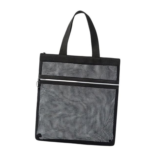 DOLITY Mesh Shower Tote Multipurpose Toiletry Organizer for Camping Bathroom Summer black