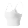 thumbnail image 4 of Pincandy Womens Y Back Longline Sports Bras - Spaghetti Straps Racerback Padded Yoga Workout Crop Tank Top, 4 of 5