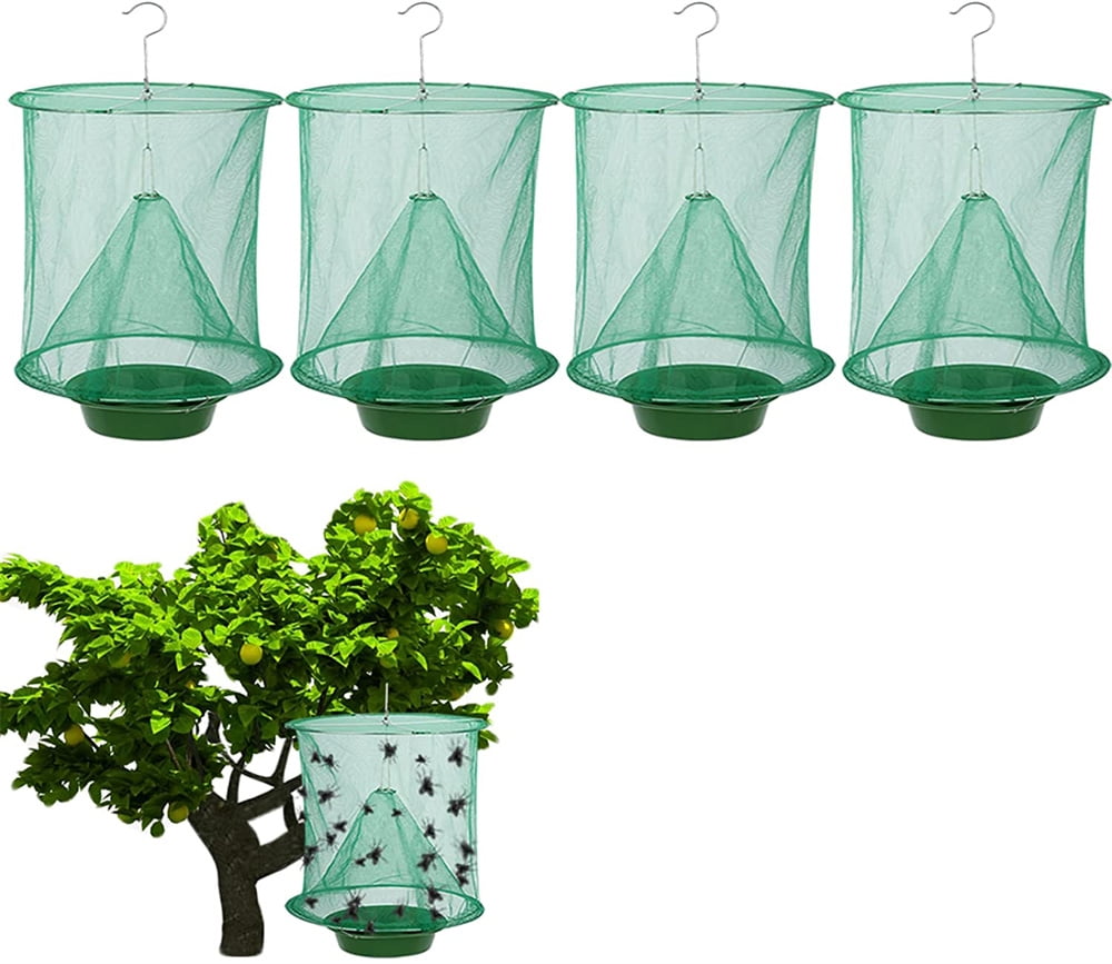 NOGIS 4 Pack Ranch Fly Traps Outdoor, Hanging Stable Fly Trap, Horse