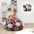 thumbnail image 2 of Bean Bag Covers Sport Black Microfiber 32"x32" Microfiber Storage, 2 of 6