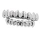 thumbnail image 1 of Juego de parrillas de boca e inferior personalizadas de 8 dientes Joker Plata Zulema Parrillas chapadas en oro de 18 quilates, 1 of 8
