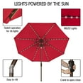 thumbnail image 3 of EliteShade Sunbrella Solar Umbrellas 9ft Market Umbrella with 80 LED Lights Patio Umbrellas Outdoor Table Umbrella（Red）, 3 of 6