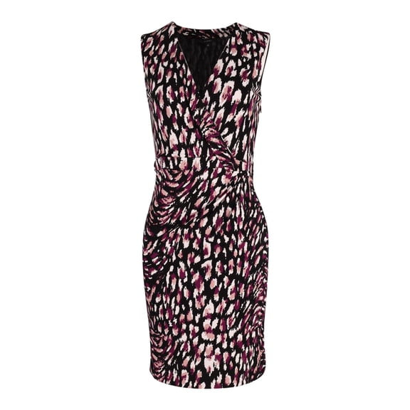 Pre-Owned Gucci Printed Wrap Front Dress in Multicolor Viscose