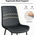 thumbnail image 4 of Dining Room Chairs, Upholstered Leather Dining Chairs, Dining Chairs Set of 4, Mid-Century Design Kitchen Chairs with Metal Legs, Armless Leisure Side Chair, 4 of 6