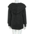 thumbnail image 7 of Cutuoiiu Fuzzy Jackets for Women Plus Size Hoodie Open Front Draped Pockets Hooded Cardigan Coat Gifts, 7 of 7