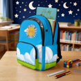 thumbnail image 4 of Tutolipy Sunshine Cloud Print Travel Daypacks for Girls Teens, High School College Lightweight School Bag for Camping Weekend Camping, 4 of 8