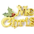 thumbnail image 2 of 25cm MERRY CHRISTMAS Door Hanger Christmas Tree Ornament Holiday Signs Decoration Party Decorative (Gold), 2 of 4