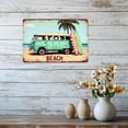 thumbnail image 5 of Retro Beach Van Surfing Metal Tin Sign, Vintage VW Bus Wall Art for Home Bar Garden Porch Bedroom Kitchen Decor, 8 x 12 in, 5 of 6