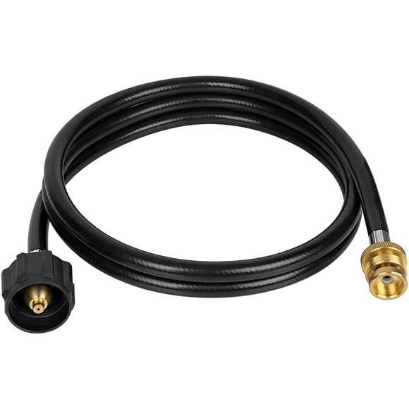 6FT Propane Tank Adapter Hose, Propane Adapter 1lb to 20lb, Converts 1lb Appliances to 5-40lb Tanks, Fit for Coleman Camping Stove, Buddy Heater, Tabletop Gridde and More