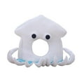 thumbnail image 1 of Divertidos sombreros de animales de peluche de dibujos animados blancos accesorios para fotografía juguete a prueba suave calamar animal, 1 of 9