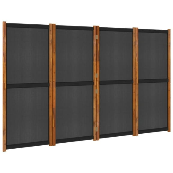 vidaXL 4-Panel Room Divider Black 110.2"x70.9"