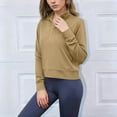 thumbnail image 3 of Neewe Women's Cropped Workout Jacket 1/2 Zip Pullover Running Athletic Outwear Slim Fit Long Sleeve Yoga Top, 3 of 7