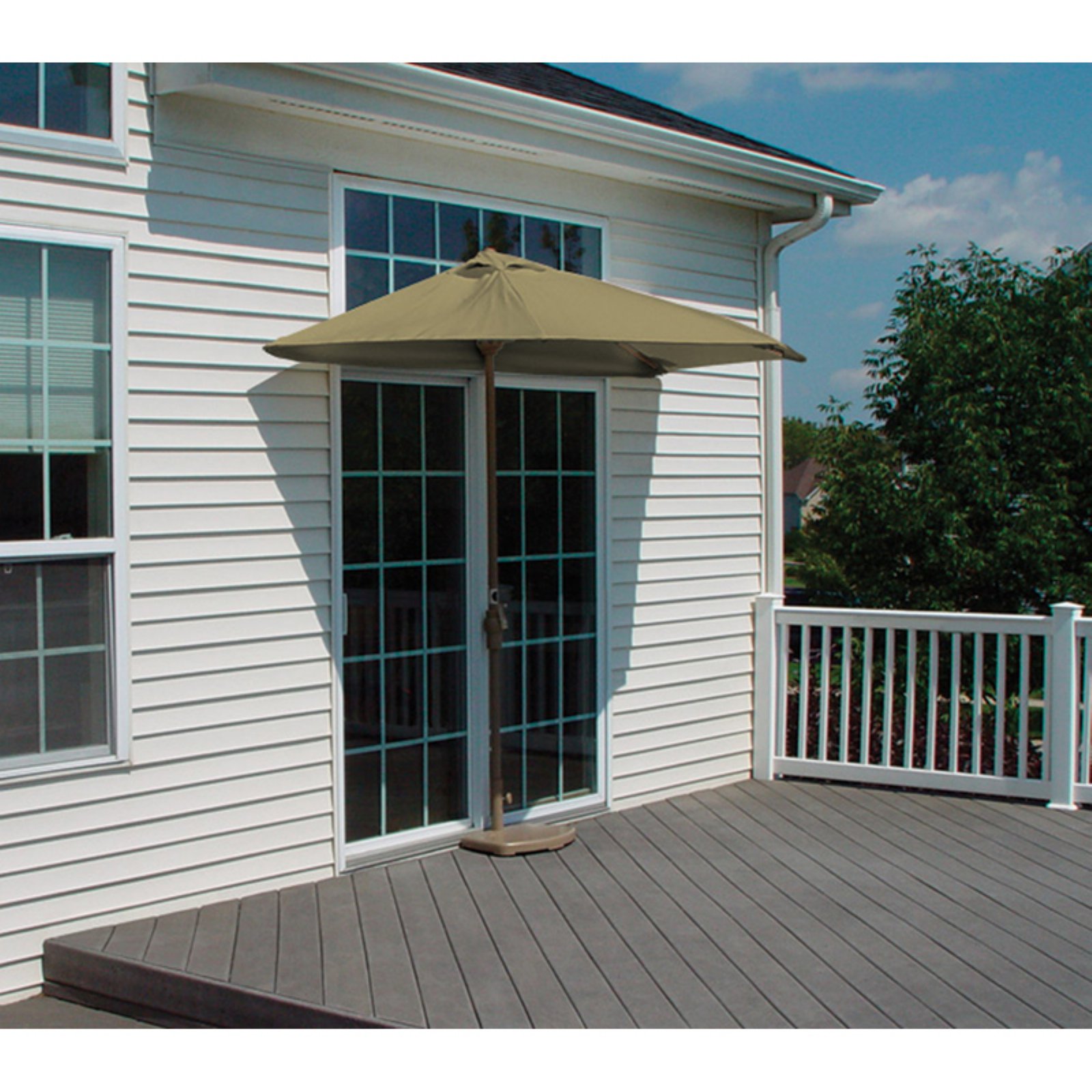 Blue Star Group Off The Wall Brella Sunbrella Half Umbrella 9 Width Black Canopy Walmart Com Walmart Com