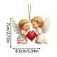 thumbnail image 3 of Llavero con colgante de ángel en forma de corazón de acrílico para el Día de San Valentín | Adorno para espejo retrovisor de coche o mochila | Decoración romántica para ventanas y hogar, 3 of 8