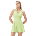 thumbnail image 1 of Vestido de Golf para Mujer, Vestido de Tenis con Bolsillos Cortos, Sin Mangas, Deportivo, para Entrenamiento, Atlético, Verde Fruta, XL, 1 of 8