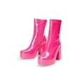 thumbnail image 4 of Women Fashion Boots Chunky Platform Ankle Boot High Block Heels Square Toe Lightweight Comfort Dress Booties Shoes For Women, 4 of 8