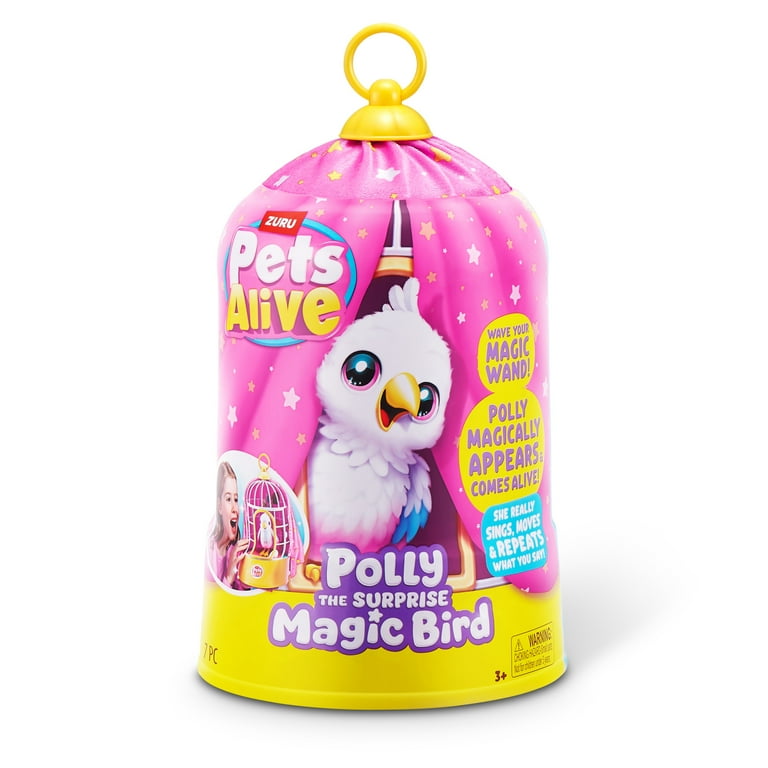 Pets Alive Polly the Magic Bird Electronic Girls Robotic Toy , Interactive Sounds by ZURU