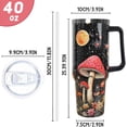 thumbnail image 2 of Mushroom Tumbler with Handle and Straw 40oz Mushroom Tumbler Coffee Travel Mug Mushroom Cup Leak Proof Insulated Tumbler Mushroom Stuff Gifts for Women-（red）, 2 of 6